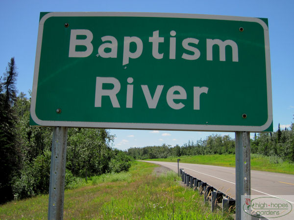 baptism river sign
