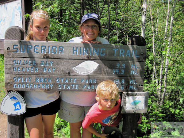 superior hiking trail sign